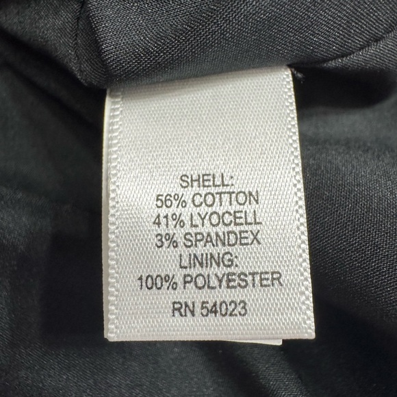Banana Republic Black Pencil Skirt Midi Cotton Blend Size 2P Petite - Picture 3 of 6